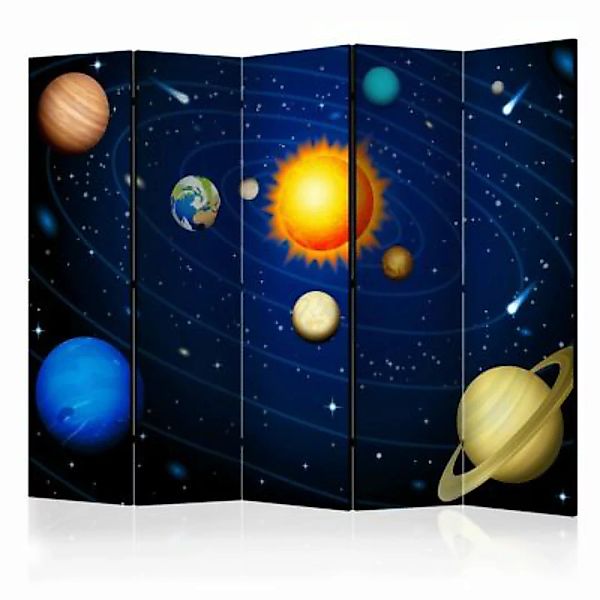 artgeist Paravent Solar system II [Room Dividers] mehrfarbig Gr. 225 x 172 günstig online kaufen