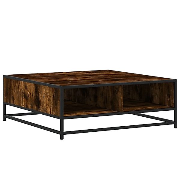vidaXL Couchtisch Räuchereiche 80x80x30 cm Holzwerkstoff und Metall 848771 günstig online kaufen