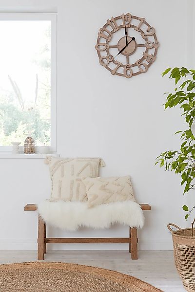 Myflair Möbel & Accessoires Wanduhr »- Natur -«, XXL, rund, Ø 60 cm, dekora günstig online kaufen