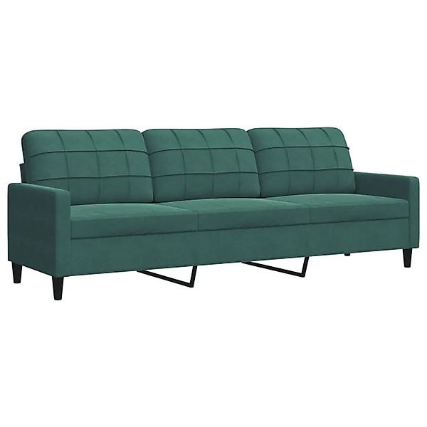 vidaXL 3-Sitzer-Sofa Dunkelgrün 210 cm Samt 4007646 günstig online kaufen