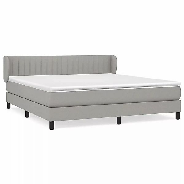 vidaXL Boxspringbett mit Matratze Hellgrau 180x200 cm Stoff1399677 günstig online kaufen
