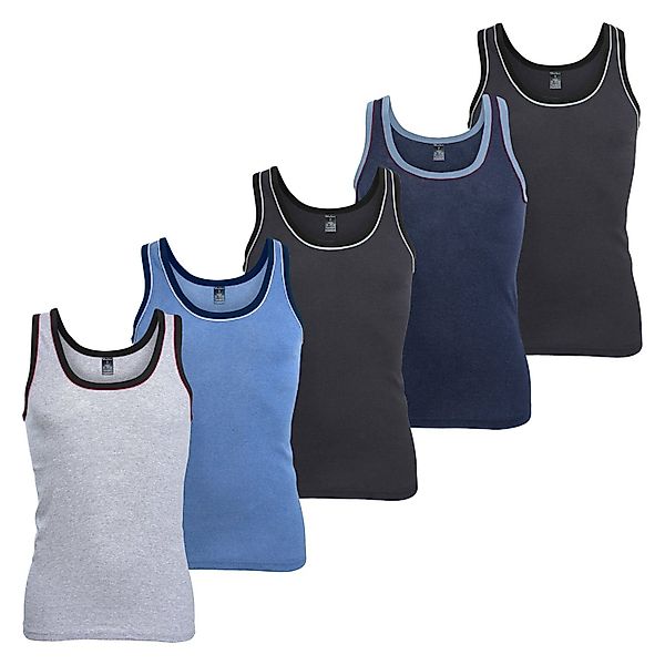 MT Unterhemd Herren Melange Tank-Top (5er günstig online kaufen