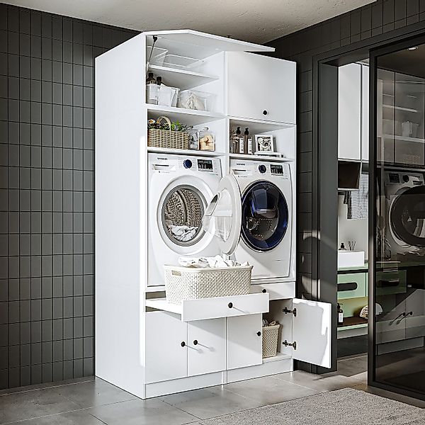 Roomart Waschmaschinenumbauschrank (Waschmaschinenschrank Trocknerschrank m günstig online kaufen