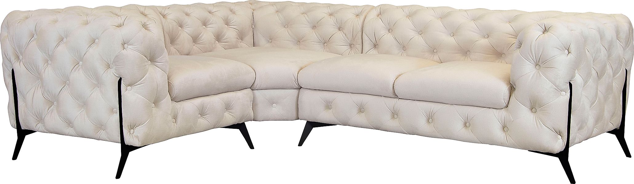 Home affaire Chesterfield-Sofa »Amaury L-Form« moderne Chersterfield-Optik, günstig online kaufen