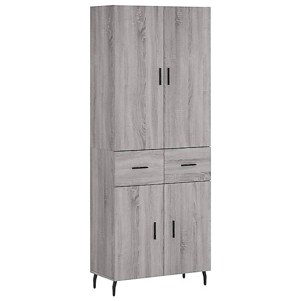 vidaXL Highboard Grau Sonoma 69,5x34x180 cm Holzwerkstoff 3198167 günstig online kaufen
