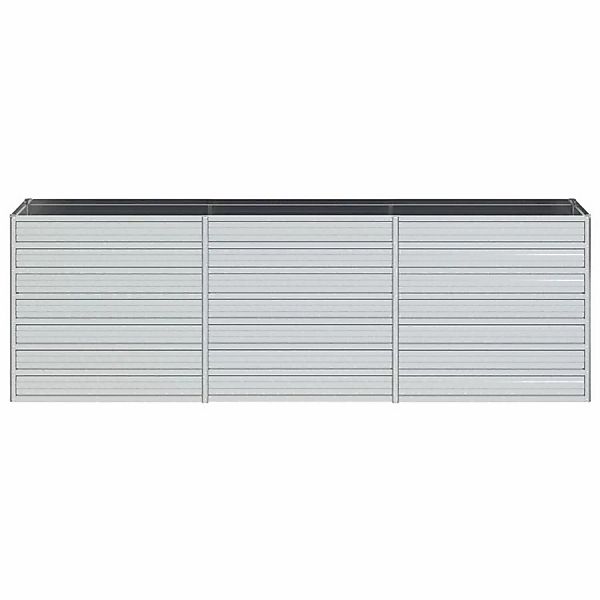vidaXL Garten-Hochbeet 240x40x77 cm Stahl Silbern 1085253 günstig online kaufen
