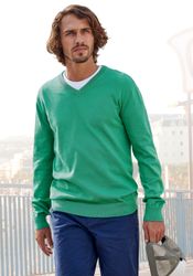 H.I.S Strickpullover mit V-Ausschnitt, Pullover aus Feinstrick, Baumwollmis günstig online kaufen