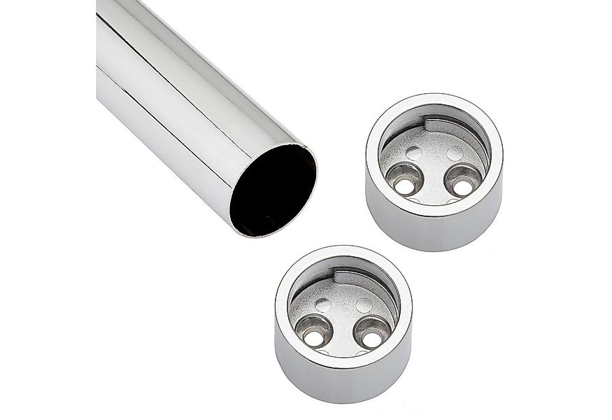 SO-TECH® Garderobenstange Kleiderstange chrom poliert Ø 25 mm, (Komplett-Se günstig online kaufen