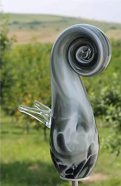 Schnecke Gartendekoration Skulptur Tierfigur Glas Handmade 25cm inkl Stab g günstig online kaufen