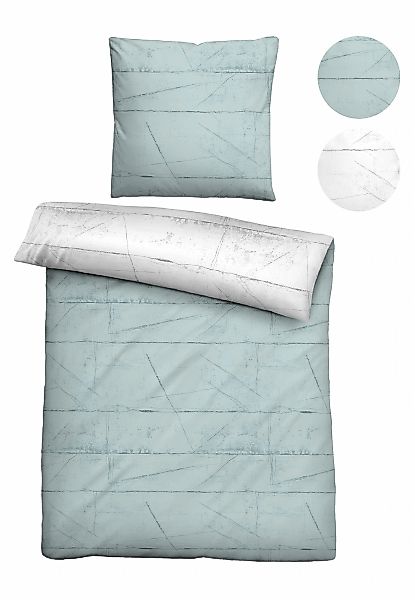 Biberna Wendebettwäsche "0614509" 2 Stk. tlg. feiner Glanz + weicher Griff, günstig online kaufen