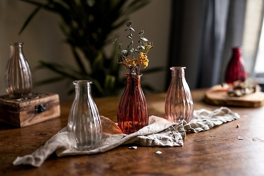 Sandra Rich Dekovase SANDRA RICH "RIM" kleine Flasche Glasvase Blumenvase 1 günstig online kaufen