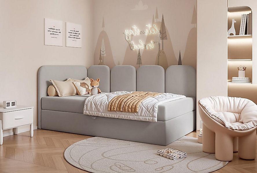 Compleo Boxspringbett Jugendbett DREAMY, Polsterbett mit Bettkasten, 80/90/ günstig online kaufen
