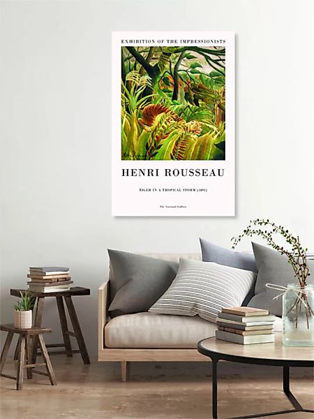 Poster / Leinwandbild - Henri Rousseau: Tiger In Einem Tropischen Sturm - A günstig online kaufen