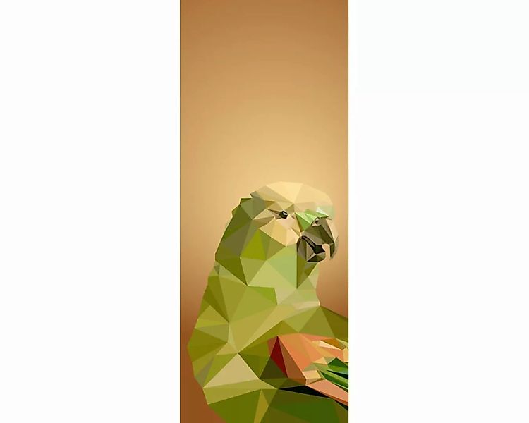 Dekopanel "PolygonPapagei" 1,00x2,50 m / Glattvlies Brillant günstig online kaufen
