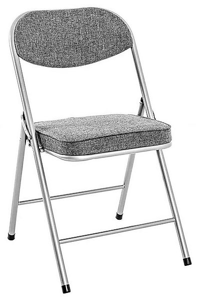 HAKU Klappstuhl Alufarben, Grau, Stahlgestell, Webstoff, Klappbar günstig online kaufen