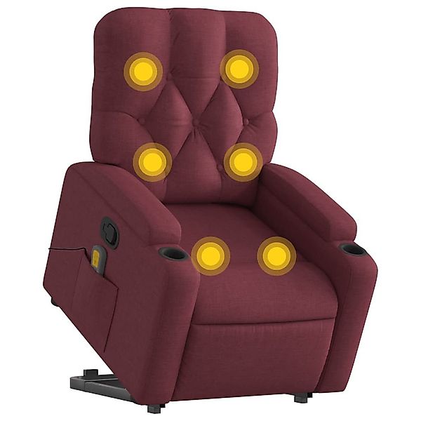vidaXL Sessel Massagesessel mit Aufstehhilfe Weinrot günstig online kaufen
