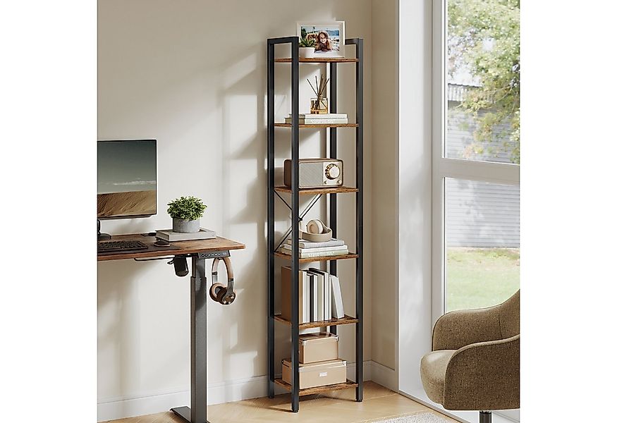 VASAGLE Bücherregal, Lagerregal, 6 Ebenen, Bücherregal, Stahlrahmen günstig online kaufen