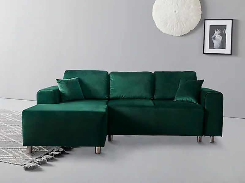 Home affaire Ecksofa »Györ«, L-Form, wahlweise mit Bettfunktion und Bettkas günstig online kaufen