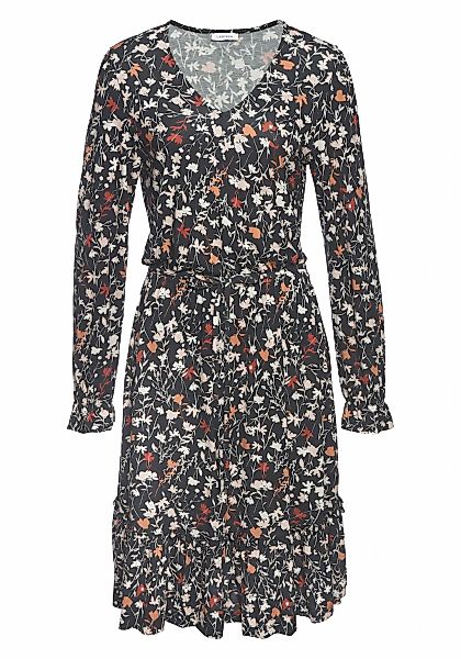 LASCANA Jerseykleid mit Bindegürtel, Ohne Taschen günstig online kaufen