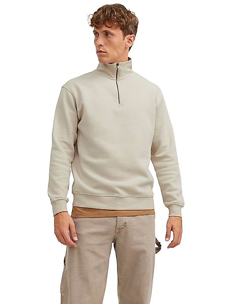 Jack & Jones Sweatshirt "JJEBRADLEY SWEAT HALF ZIP NOOS", Materialmix, rela günstig online kaufen
