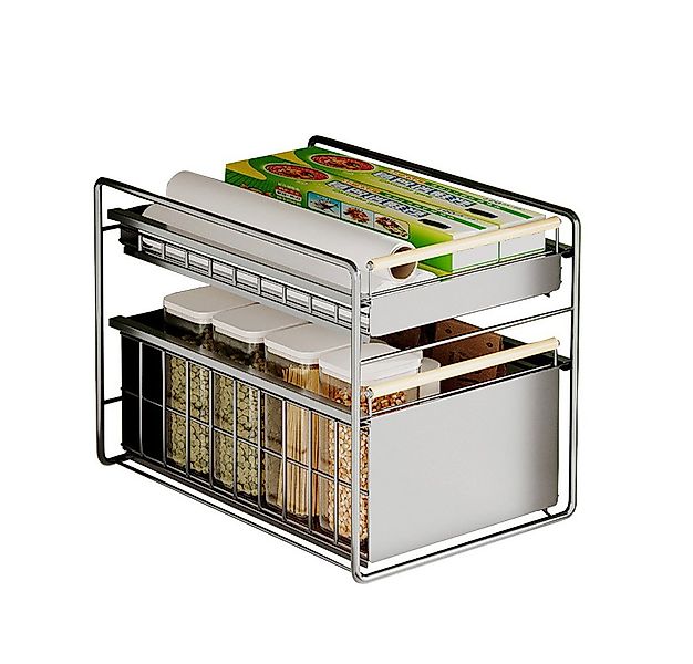 GarveeMore Küchenorganizer-Set Kohlenstoffstahl Küche Kabinett Ausziehbarer günstig online kaufen