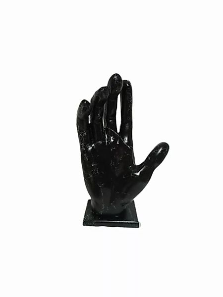 Skulptur Hand Schwarz Marmoroptik günstig online kaufen