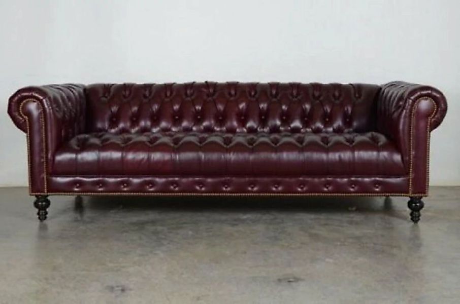 JVmoebel 4-Sitzer XXL Big Sofa Couch Chesterfield 240cm 4 Sitzer 100% Leder günstig online kaufen