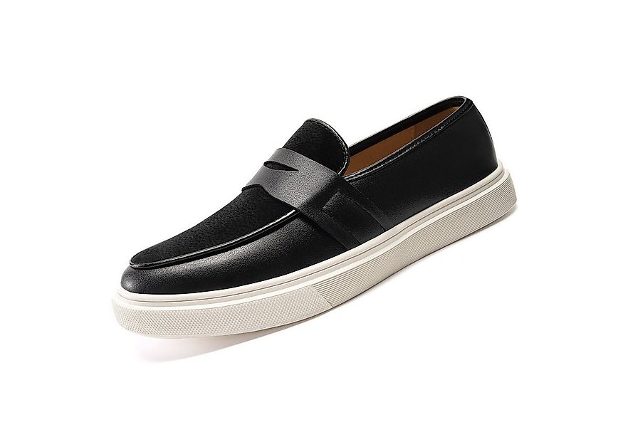 Allthemen Loafer mit Kontrastfarbe Slipper dicker Sohle Schlupfschuh günstig online kaufen