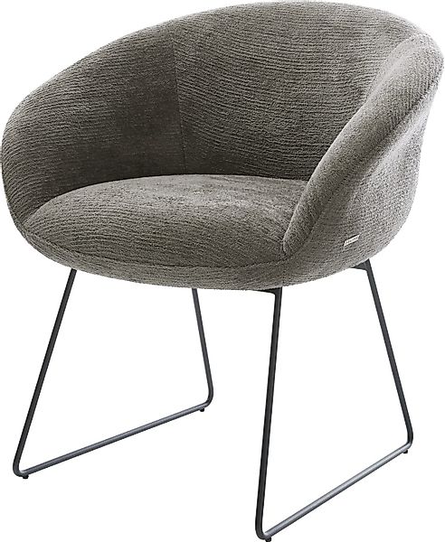 DELIFE Polsterstuhl Vinka-Flex, mit Armlehnen Kufengestell günstig online kaufen