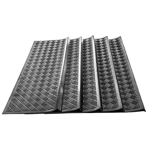 Jet-Line Stufenmatte Trapa aus Gummi Wetterfest Rutschhemmend 25 x 75 cm 5e günstig online kaufen