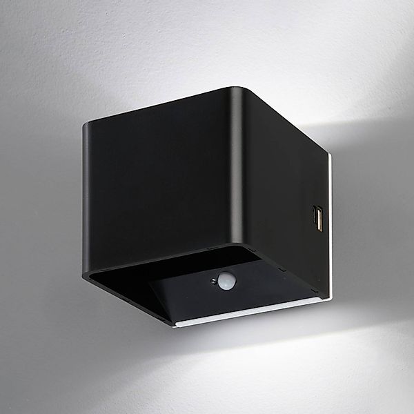 LED-Akku-Wandlampe Magnetic, schwarz, USB, Bewegungsmelder günstig online kaufen