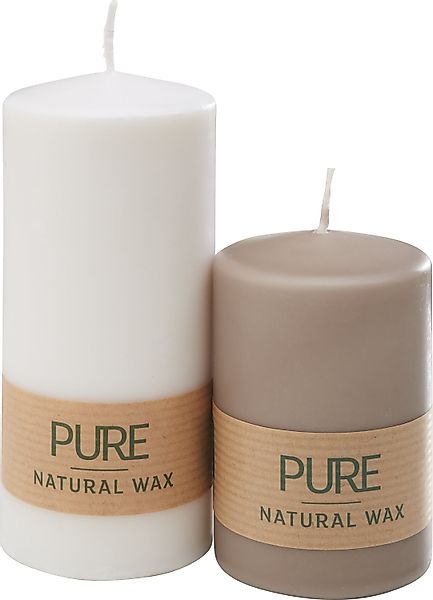Wenzel Stumpenkerze Stumpenkerze Pure Natural Wax, günstig online kaufen