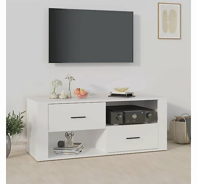 vidaXL TV-Schrank TV-Schrank Weiß 100x35x40 cm Holzwerkstoff Lowboard günstig online kaufen