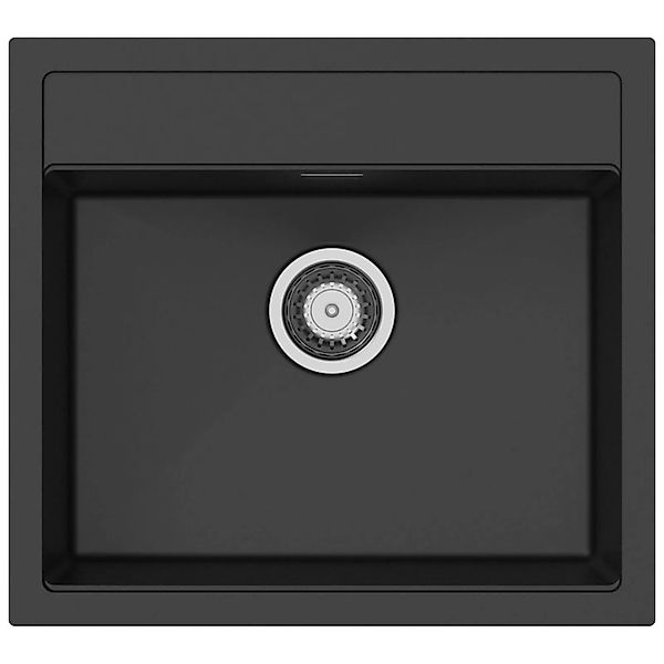 SOTECH Einbauspüle Atlanta 56FE Tiefschwarz 560 x 510 x 200 mm Einzelbecken günstig online kaufen