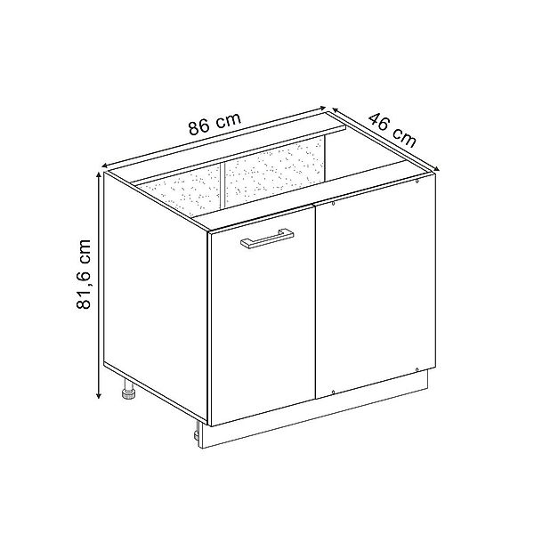Vicco Eckunterschrank R-Line, Schwarz Beton/Anthrazit, 86 günstig online kaufen
