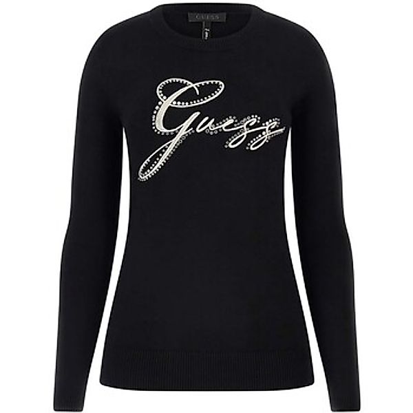 Guess  Fleecepullover Olive Logo Rn Ls Swtr günstig online kaufen