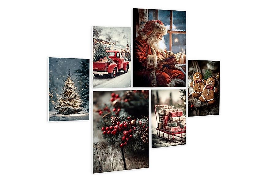 artissimo Mehrteilige Bilder Bilderset Weihnachten, moderne Weihnachtsdeko günstig online kaufen