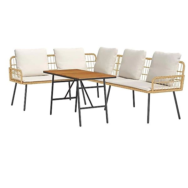 vidaXL Garten-Sofa-Set 2-Tlg Natur Poly Rattan 3328653 günstig online kaufen