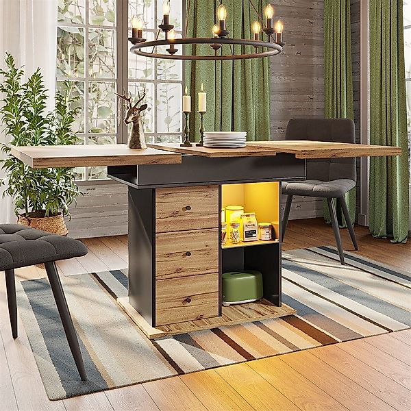 OKWISH Esstisch Verstellbarer Teleskoptisch Küchentisch (mit günstig online kaufen