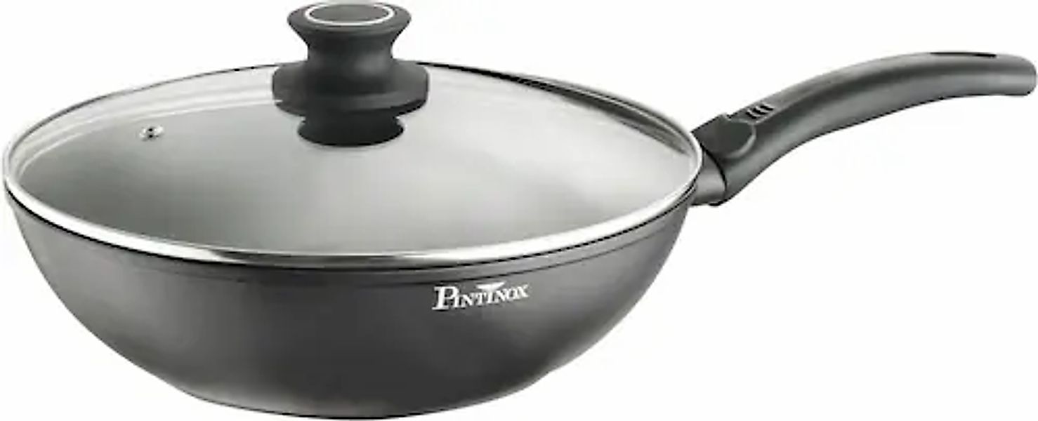 PINTINOX Wok »Power«, Aluminium, 2-lagige Antihaftbeschichtung, mit Glasdec günstig online kaufen
