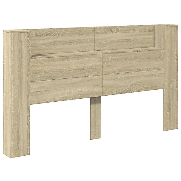 vidaXL Kopfteil-Schrank mit LED mit Regal Sonoma 180 x 16,5 x 103,5 cm 8006 günstig online kaufen