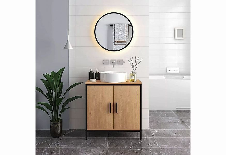 EUGAD Waschbeckenunterschrank (1-St) 60x60x30 cm aus Holzwerkstoff Metall günstig online kaufen