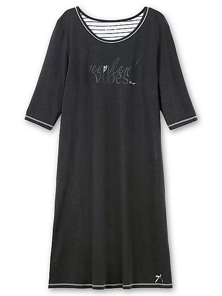 Sheego Nachthemd "Große Größen", mit Frontprint und Kontrastdetails günstig online kaufen