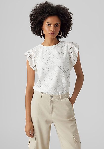 Vero Moda Rundhalsshirt VMTASSA SL FRILL günstig online kaufen