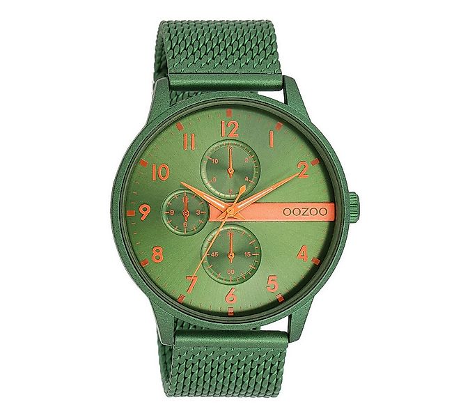 OOZOO Quarzuhr Herrenuhr C11303 Grün Meshband 45 mm C11303 günstig online kaufen