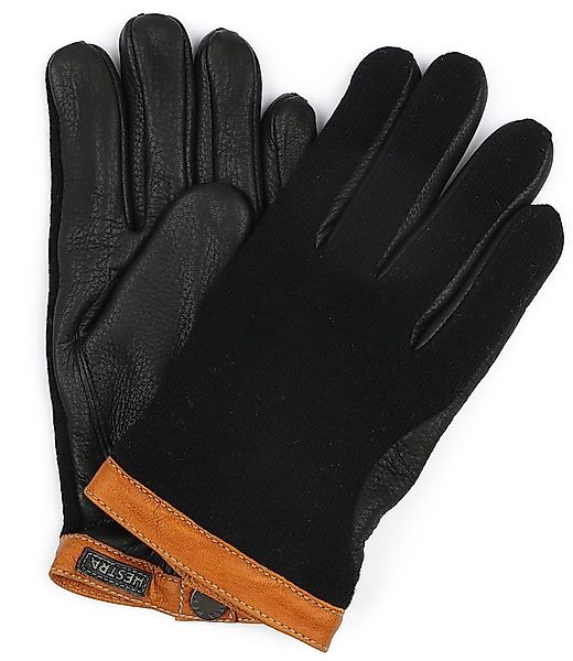 Hestra Handschuh Wool Tricot Leder Schwarz - Größe 8 günstig online kaufen