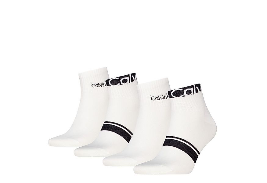 Calvin Klein Kurzsocken CK MEN QUARTER 4P LOGO STRIPE ECOM (4 Paar) günstig online kaufen