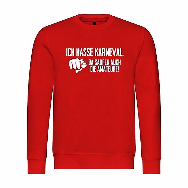 deinshirt Kapuzenpullover Herren Pullover Ich hasse Karneval da saufen auch günstig online kaufen