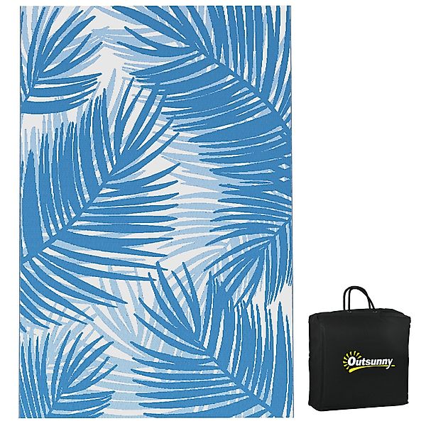 Outsunny Outdoorteppich Wendeteppich mit Tragetasche, Gartenteppich, günstig online kaufen