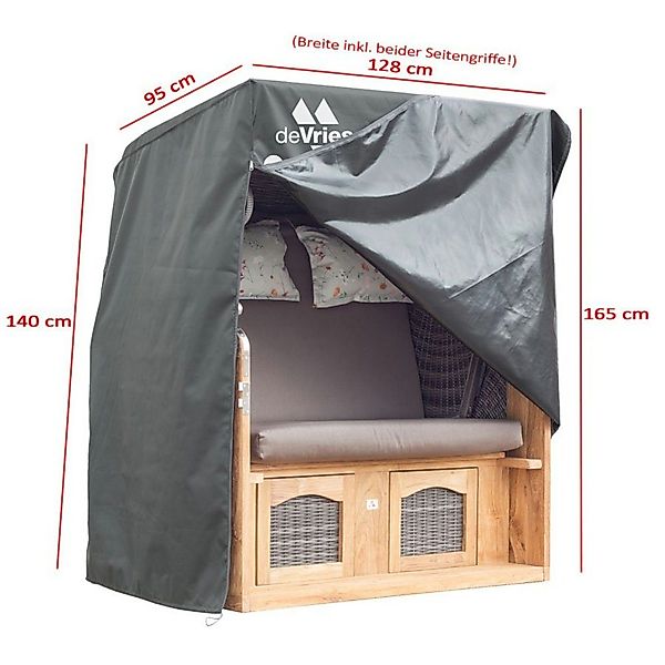 deVries Gartenmöbel-Schutzhülle, ATMUNGSAKTIVE PREMIUM STRANDKORB SCHUTZHAU günstig online kaufen